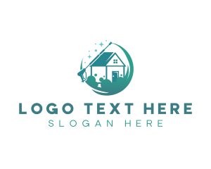 Clean - Cleaning Pressure Washer logo design