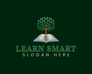 Studying - Tree Book Knowledge logo design