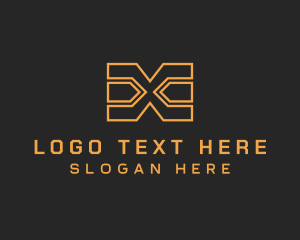 Letter X - Digital Crypto Technology logo design