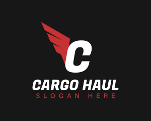 Logistics Wings Delivery logo design