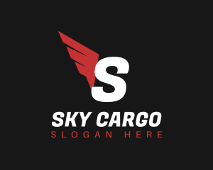 Logistics Wings Delivery logo design