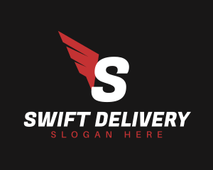 Logistics Wings Delivery logo design