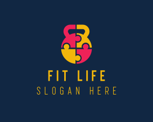 Kettlebell Group Fitness Bootcamp logo design