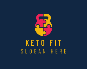 Kettlebell Group Fitness Bootcamp logo design