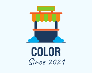 Colorful Kiosk Stand  logo design
