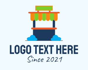 Booth - Colorful Kiosk Stand logo design