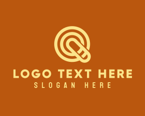 Negative Space - Target Commercial Letter Q logo design