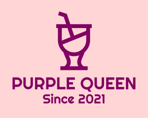 Purple Juice Glass logo design