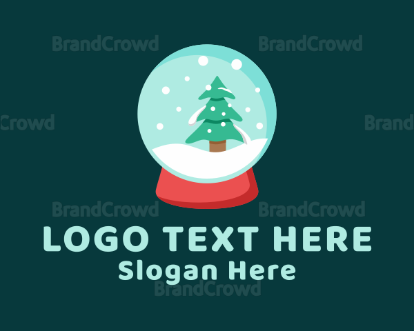 Snow Globe Christmas Logo