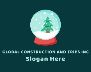 Snow Globe Christmas  Logo