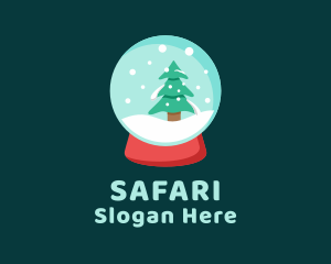 Sleigh - Snow Globe Christmas logo design