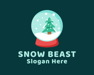 Snow Globe Christmas  logo design