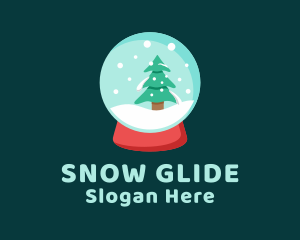 Snow Globe Christmas  logo design