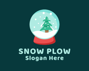 Snow Globe Christmas  logo design