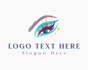 Feminine - Cosmic Eyebrow Eyelash Makeup logo design