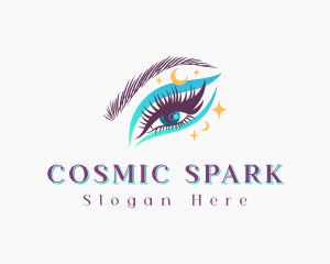 Cosmic Eyebrow Eyelash Makeup logo design