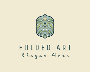 Art Nouveau Floral Decor Badge logo design