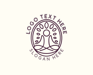 Healing - Spiritual Leaf Meditation logo design