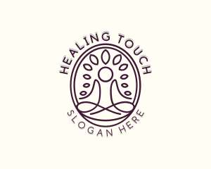 Spiritual Leaf Meditation logo design