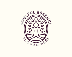 Spiritual - Spiritual Leaf Meditation logo design