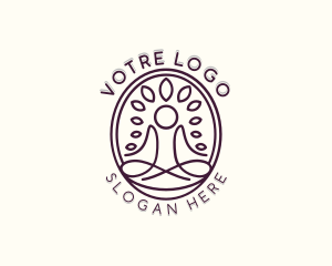 Yogi - Spiritual Leaf Meditation logo design