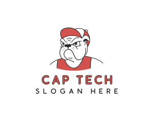 Cap - Dog Cap Character logo design