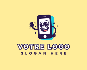 Cartoon Mobile Cellphone Logo