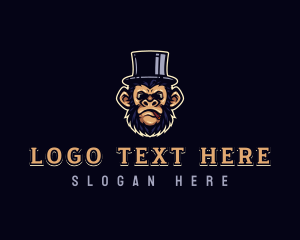 Smoking Monkey Hat logo design