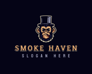 Smoking Monkey Hat logo design