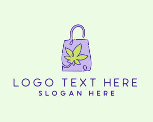 Ganja - Weed Paper Bag logo design