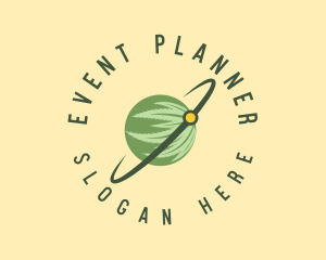 Grass - Marijuana Planet Leaf logo design