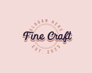 Retro Cursive Business logo design