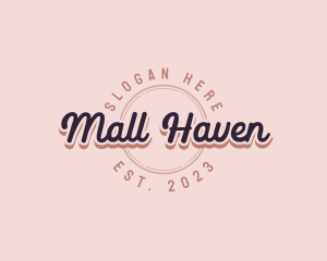 Retro Cursive Business logo design