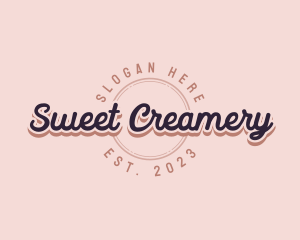 Retro Cursive Business logo design