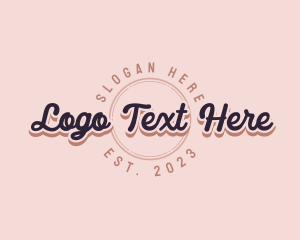 Shop - Retro Cursive Business logo design