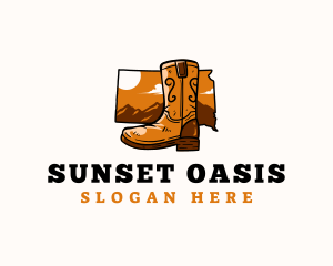 South Dakota Cowboy Boots logo design