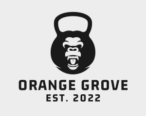 Orangutan - Gorilla Kettlebell Fitness logo design