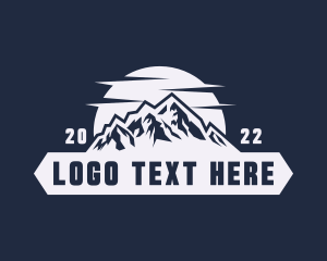 Trekking - Mountain Scenery Banner logo design