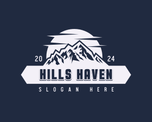 Mountain Scenery Banner logo design