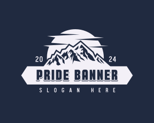 Mountain Scenery Banner logo design