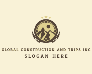 Mountain Trekking  Adventure  Logo