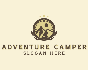 Mountain Trekking  Adventure  logo design