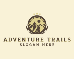 Trekking - Mountain Trekking  Adventure logo design
