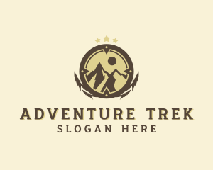 Trekking - Mountain Trekking  Adventure logo design
