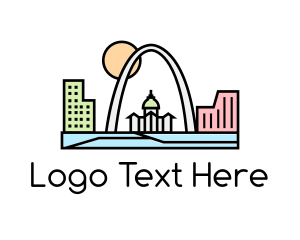 Space Needle - Urban City Landmark logo design