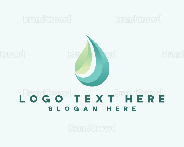 Organic Leaf Water Logo