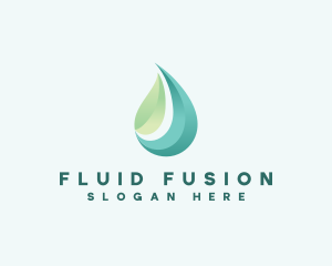 Organic Leaf Water logo design