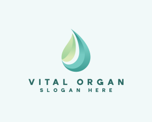 Organic Leaf Water logo design