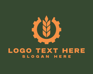 Botanist - Agriculture Wheat Cogwheel logo design