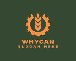 Factory - Agriculture Wheat Cogwheel logo design